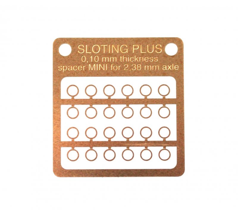 Separador 0,10 mm. MINI BRONCE para eje 2,38 mm.