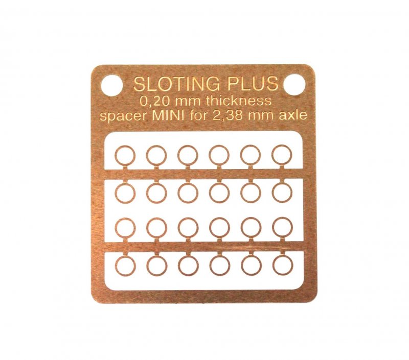 Separador 0,20 mm. MINI BRONCE para eje 2,38 mm.